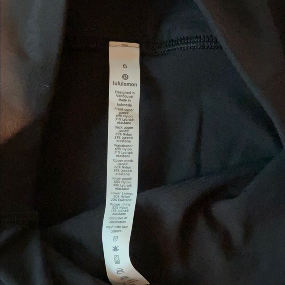 Lululemon under wonder high waist leggings size 6 - Picture 7 of 7